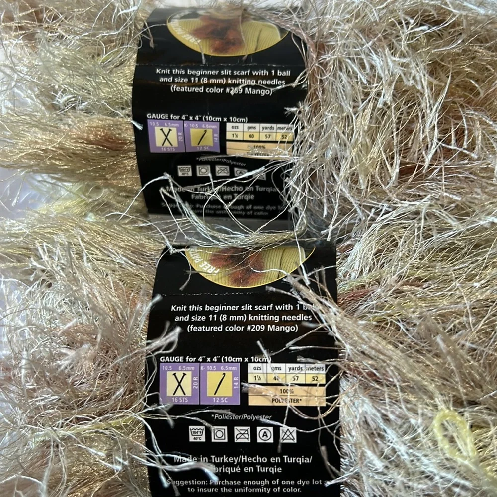 New Lion Brand Fun Fur Eyelash Yarn 2 Skeins